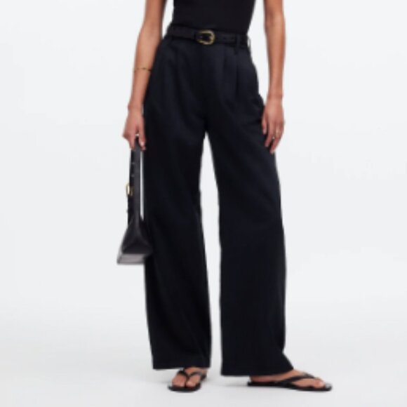 Madewell Pants - Madewell The Harlow Wide-Leg Pant, Black, NWT, Size 0
